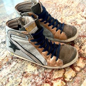 Golden Goose kids Size 34 3 High Tops Glitter